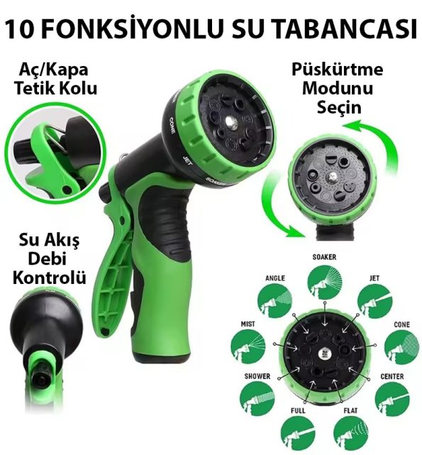 Sihirli Hortum 10M-30M | Esnek ve Dayanıklı Bahçe Hortumu 🌿