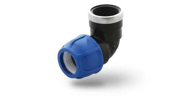 Poelsan Mavi Seri Kablin Dişi Dirsek Galvaniz Metal Yüzüklü