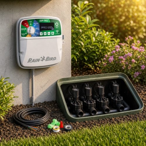 Rain Bird ESP-TM2 Kontrol Ünitesi ve Solenoid Vana Seti - 4 İstasyon