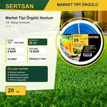Sertsan Örgülü Bahçe Hortumu 20 m Sertsan Bahçe Hortumları ürün görseli
