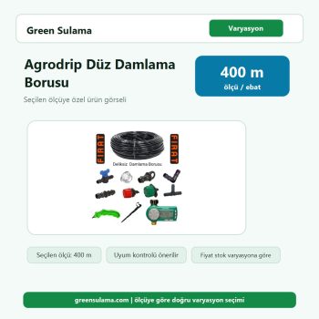 Fırat Agrodrip 16x1mm Düz Damlama Borusu Seti 400mt Fırat Damlama Sulama Borusu Setleri ürün görseli
