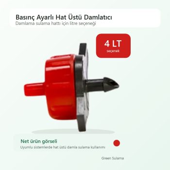 Hekimoğlu Basınç Ayarlı Hat Üstü Damlatıcı 4lt Hekimoğlu Damlama Sulama Sistemleri ürün görseli