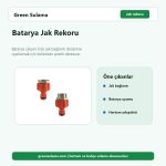 Batarya Jak Rekoru hortum ve bahçe sulama aksesuarı