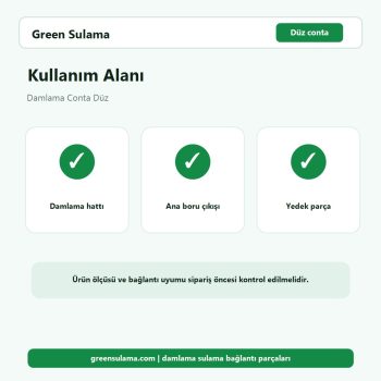 Damlama Conta Düz bahçe sulama kullanım alanı