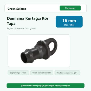 Hekimoğlu Damlama Kurtağzı Kör Tapa 16 Hekimoğlu Damlama Sulama Sistemleri ürün görseli
