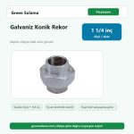 Trakya Galvaniz Konik Rekor 1 1 4″ Trakya Galvaniz Fittings Malzemeler ürün görseli