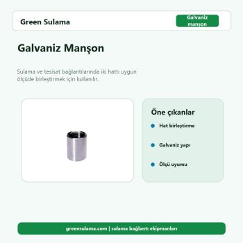 Galvaniz Manşon hortum ve bahçe sulama aksesuarı