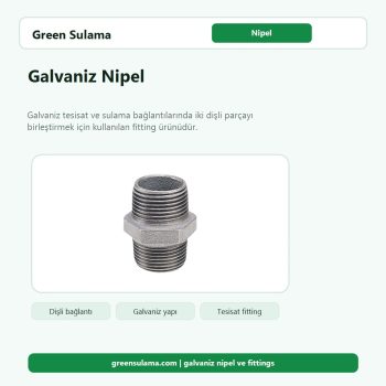 Galvaniz Nipel galvaniz nipel ve dişli tesisat bağlantısı
