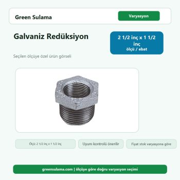Trakya Galvaniz Redüksiyon 2 1 2” 1 1 2” Trakya Galvaniz Fittings Malzemeler ürün görseli