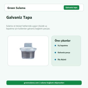 Galvaniz Tapa hortum ve bahçe sulama aksesuarı