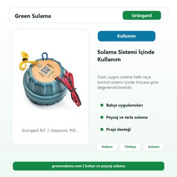 Grüngard BLT 2 İstasyonlu Pilli Bluetoothlu Kontrol Ünitesi sulama sistemi kullanım alanı görseli