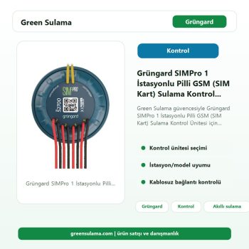 Grüngard SIMPro 1 İstasyonlu Pilli GSM (SIM Kart) Sulama Kontrol Ünitesi Green Sulama ana ürün görseli