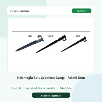 Hekimoğlu Boru Sabitleme Kazığı - Paketli Ürün tüm varyasyon seçenekleri