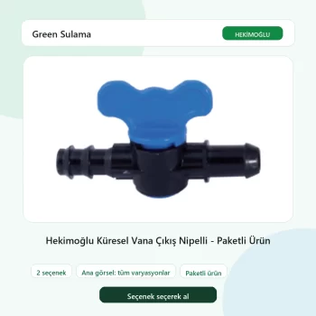Hekimoğlu Küresel Vana Çıkış Nipelli - Paketli Ürün tüm varyasyon seçenekleri