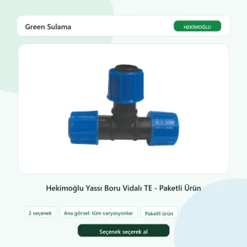 Hekimoğlu Yassı Boru Vidalı TE - Paketli Ürün tüm varyasyon seçenekleri