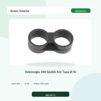 Hekimoğlu 384 Gözlük Kör Tapa Ø 16 - 500 Adet Paket gerçek katalog ürün görseli