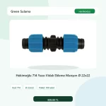 Hekimoğlu 714 Yassı Vidalı Ekleme Manşon Ø 22x22 - 100 Adet Paket gerçek katalog ürün görseli