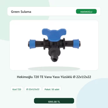 Hekimoğlu 720 TE Vana Yassı Yüzüklü Ø 22x1/2x22 - 50 Adet Paket gerçek katalog ürün görseli