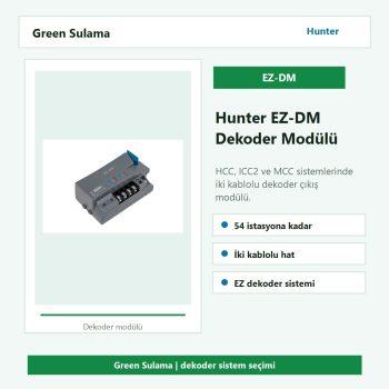 Hunter EZ-DM iki kablolu dekoder çıkış modülü