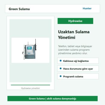 Hunter HCC-800-M kablosuz Hydrawise sulama yönetimi
