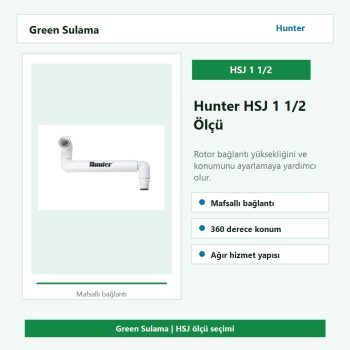 Hunter HSJ 1 1/2 dişli mafsallı rotor bağlantısı