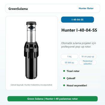 Hunter I-40-04-SS 1 inç paslanmaz rotor