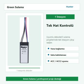Hunter ICD-100 tek istasyon dekoder bağlantısı