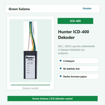 Hunter ICD-400 dört istasyon ACC ACC2 uyumlu dekoder