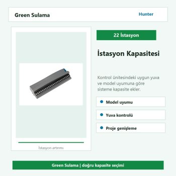 Hunter ICM-2200 yirmi iki istasyon kapasite artırımı