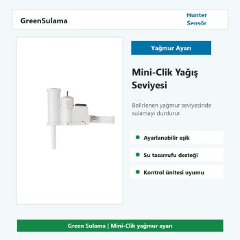 Hunter Mini-Clik ayarlanabilir yağış seviyesi