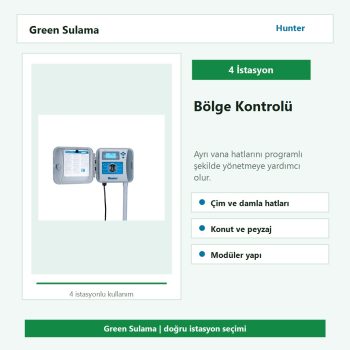 Hunter P2C-401-E dört istasyon sulama bölgesi kontrolü