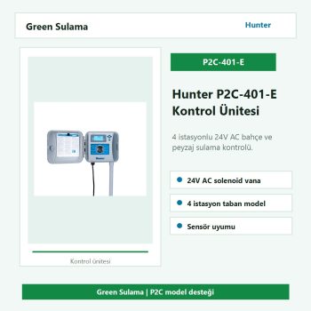 Hunter P2C-401-E 4 istasyon 24V AC sulama kontrol ünitesi