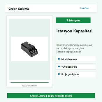Hunter PCM-300 üç istasyon kapasite artırımı