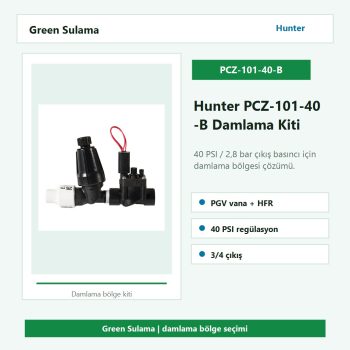 Hunter PCZ-101-40-B 40 PSI damlama bölge kiti