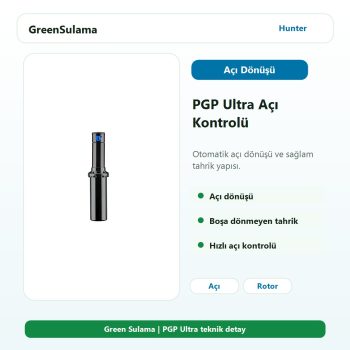 Hunter PGP Ultra açı dönüş kontrolü açı kontrolü