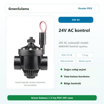 Hunter PGV-151-B 1.5 inç BSP dişli vana