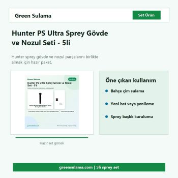 Hunter PS Ultra sprey gövde ve nozul seti hazır sulama seti görseli