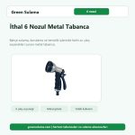 İthal 6 Nozul Metal Tabanca hortum ve bahçe sulama aksesuarı
