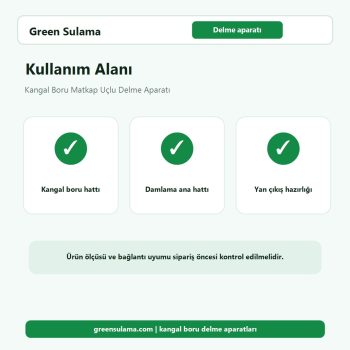 Kangal Boru Matkap Uçlu Delme Aparatı kullanım alanı