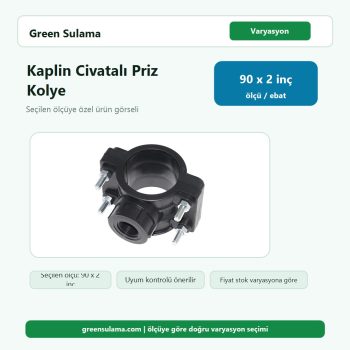 Senkron Kaplin Civatalı Priz Kolye 90×2” Senkron Boru Montaj Malzemesi ürün görseli