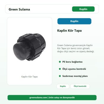 Kaplin Kör Tapa Green Sulama ana ürün görseli
