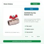 KAVRAM Dişi Dişi Kelebek Vana | 1/2″ · 3/4″ · 1″ Green Sulama ana ürün görseli