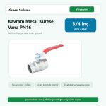 Kavram Metal Küresel Vana PN16 3 4" Kavram Boru Montaj Malzemesi ürün görseli