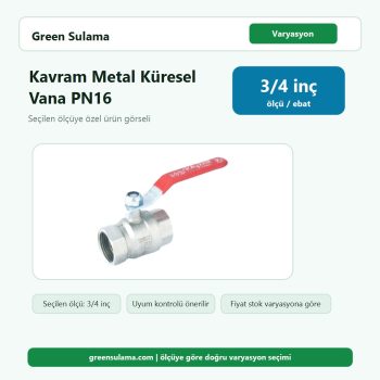 Kavram Metal Küresel Vana PN16 3 4" Kavram Boru Montaj Malzemesi ürün görseli