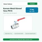 Kavram Metal Küresel Vana PN16 3" Kavram Boru Montaj Malzemesi ürün görseli