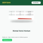 Sertsan Kırmızı Verici Hortum ön sipariş görseli