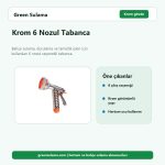Krom 6 Nozul Tabanca hortum ve bahçe sulama aksesuarı
