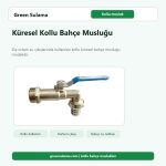 Küresel Kollu Bahçe Musluğu ana ürün görseli