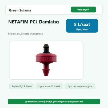 NETAFIM PCJ Damlatıcı 2 4 8 L saat Basınç Dengelemeli 8lt Netafim Damlatıcılar ürün görseli