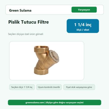 Sır Pislik Tutucu Filtre 1 1 4″ Sır Pirinç Malzemeler ürün görseli